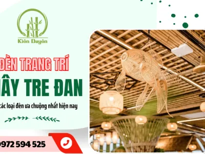 Top các loại đèn trang trí mây tre đan được ưa chuộng nhất hiện nay