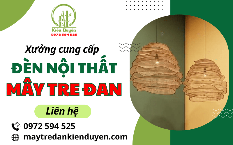 đèn mây tre đan