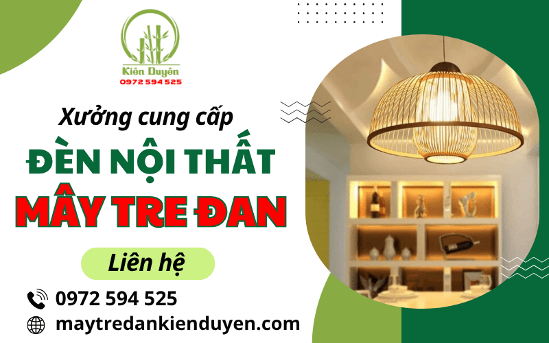 đèn mây tre đan