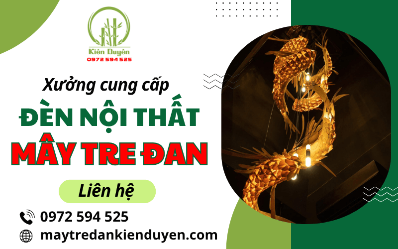 đèn mây tre đan