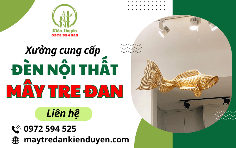 đèn mây tre đan