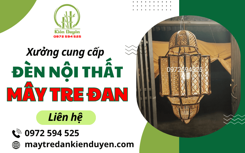 đèn mây tre đan