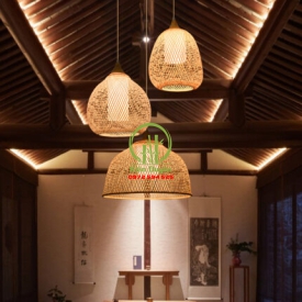 ĐÈN THẢ MÂY TRE KD017