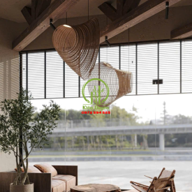 ĐÈN THẢ MÂY TRE ĐAN KD036