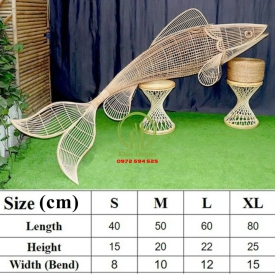 ĐÈN MÂY TRE ĐAN CON CÁ KD08