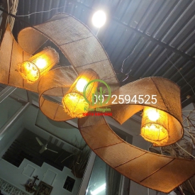 ĐÈN MÂY TRE ĐAN THẢ TRẦN