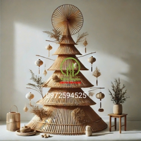 ĐÈN CÂY THÔNG MÂY TRE ĐAN