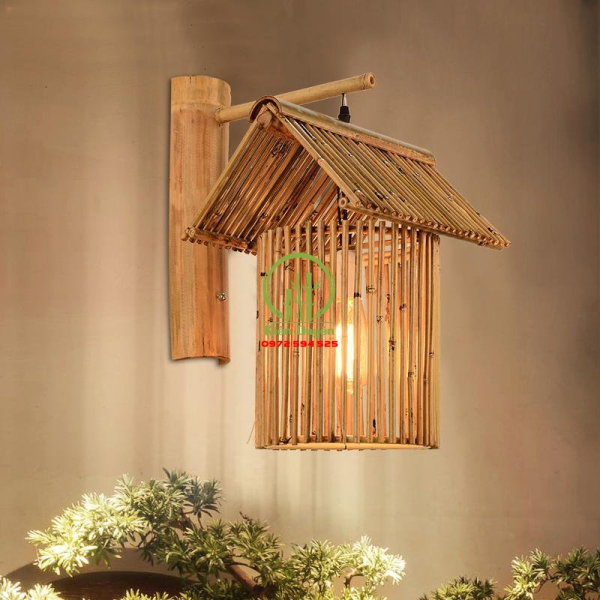 ĐÈN ỐP TƯỜNG MÂY TRE KD007
