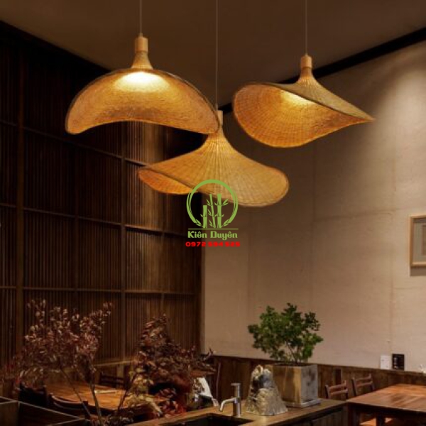 ĐÈN THẢ MÂY TRE KD018