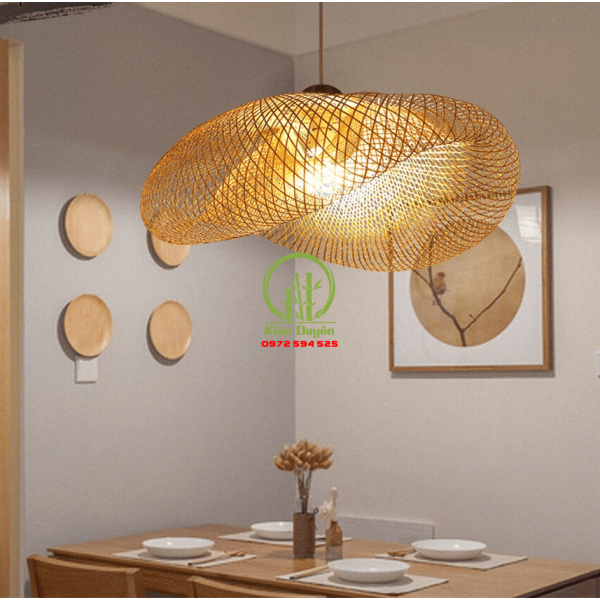 ĐÈN THẢ MÂY TRE KD007